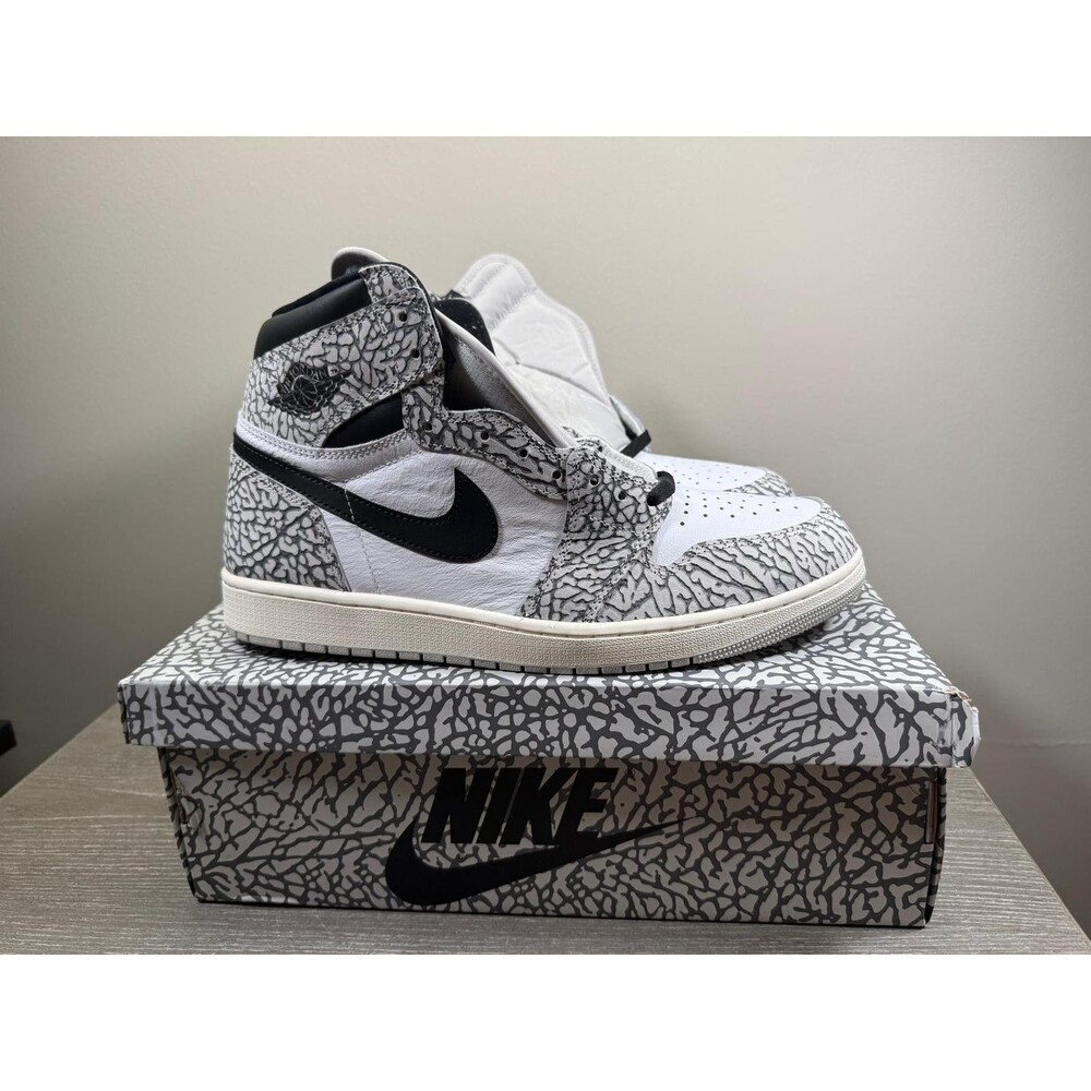 Nike Air Jordan 1 Men's Retro High OG Elephant Print White Size 12.5 DZ5485 052